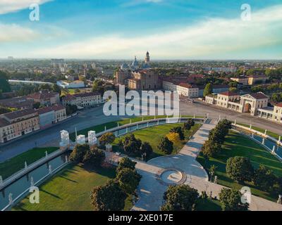 Luftaufnahme Prato della Valle. Padua, Venetien, Italien. Stockfoto