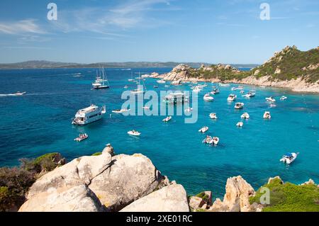 La Maddalena Sardinien von spargi di corsara di cala del Landschaft Stockfoto