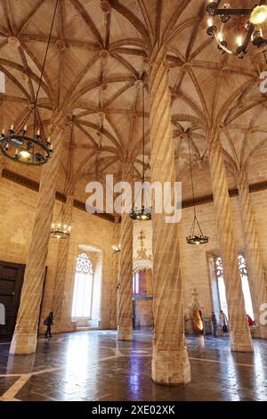 La Lonja De La Seda (Seide Exchange). Valencia. Comunidad Valenciana. Spanien. Stockfoto