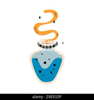 Runde Flasche mit Trank. Stock Vektor