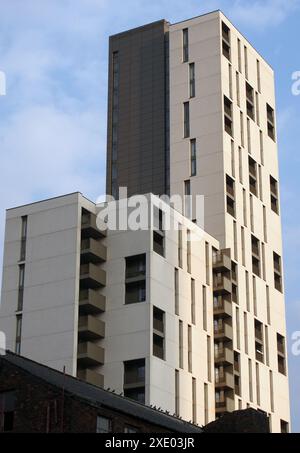 Wolkenkratzer in der whitworth Street im Deansgate-Viertel von manchester Stockfoto