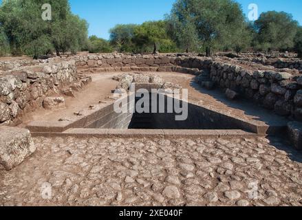 Archäologisches santuario nuragico santa cristina sardinien italien Stockfoto