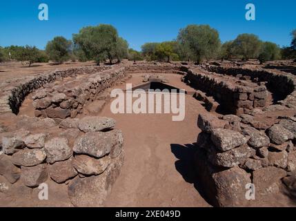 Archäologisches santuario nuragico santa cristina sardinien italien Stockfoto