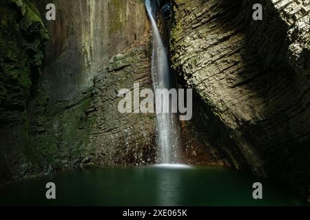 Kozjak Wasserfälle in der Nähe von Kobarid in Slowenien Stockfoto