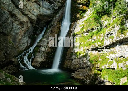 Savica Wasserfall im Triglav Nationalpark in Slowenien Stockfoto