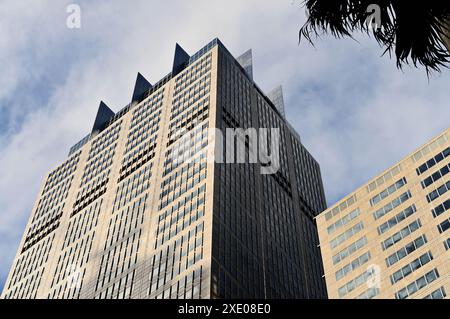 Die Architektur des Finanzviertels von Sydney mit Blick auf den Governor Phillip und den Macquarie Tower am Farrer Place Stockfoto