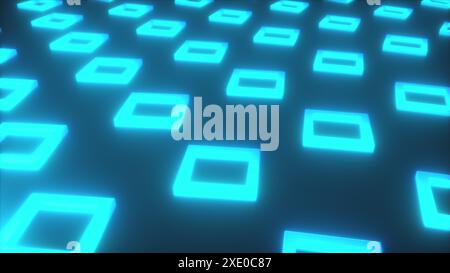 Neonquadrate Stockfoto