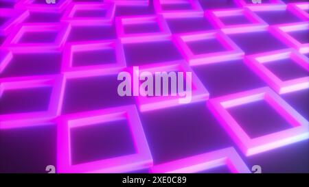 Neonquadrate Stockfoto