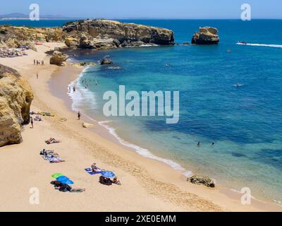 St. Raphiell Beach in der Nähe von Albufeira in der Algave, Südportugal. Stockfoto