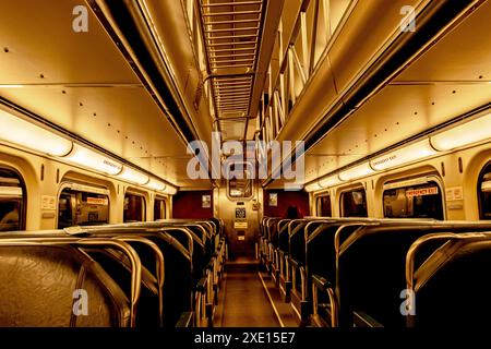 Szenen aus öffentlichen Verkehrsmitteln in chicago, illinois Stockfoto