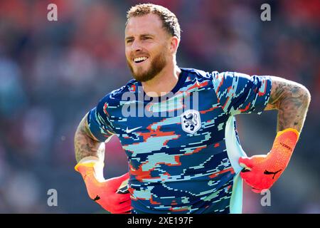 Berlin, Deutschland, 25. Juni 2024. Mark Flekken (Niederlande, #23), GER, UEFA Euro 2024, Fussball Herren, UEFA EM 2024 Matchtag 3, Gruppe D, Niederlande vs. Oesterreich, Niederlande vs. Österreich, 25.06.2024. Foto: Eibner-Pressefoto/ Claudius Rauch/Alamy Live News/Alamy Live News Stockfoto