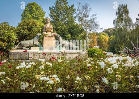 Geographie / Reise, Deutschland, Hessen, Durstbrunnen im Jubilee Park, ADDITIONAL-RIGHTS-CLEARANCE-INFO-NOT-AVAILABLE Stockfoto