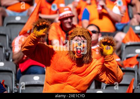 Berlin, Deutschland. Dienstag, 25. Juni 2024. Fans der Niederlande, GER, Niederlande (NED) gegen Österreich (AUT), Fussball Europameisterschaft, UEFA EURO 2024, Gruppe D, 3. Spieltag, 25.06.2024 Foto: Eibner-Pressefoto/Michael Memmler/Alamy Live News/Alamy Live News Stockfoto