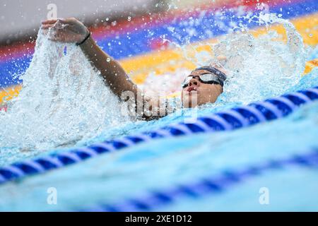 Claudia Di Passio aus Italien tritt an den 200 m langen Einzelläufen der Medley Women während des 60. Settecolli Schwimmtreffens im stadio del Nuoto in Rom (Italien) am 23. Juni 2024 an. Stockfoto