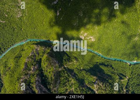 Tara River Canyon und Berge Stockfoto