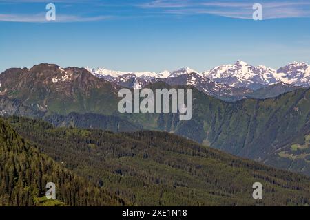 Wanderung auf dem Almenweg durch das Salzburgerland, Großarl, Salzburg, Österreich Stockfoto