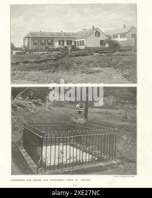 Longwood Old House und Napoleons Grab, St. Helena. Atlantische Inseln. 1910 Stockfoto