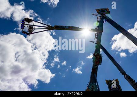 Das Hopping auf Newcastle's Stadtmoor Stockfoto