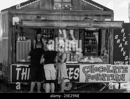 Der Hopping ist auf Newcastle's Town Moor Stockfoto