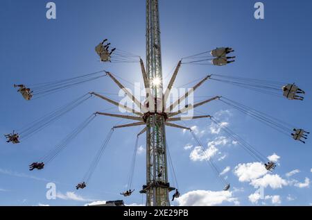 Das Hopping auf Newcastle's Stadtmoor Stockfoto