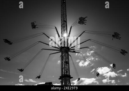 Der Hopping ist auf Newcastle's Town Moor Stockfoto