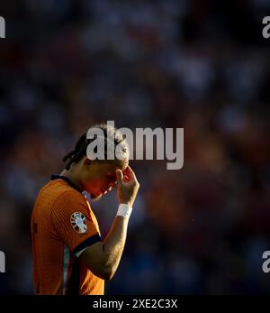 Berlin, Deutschland, 25. Juni 2024. Xavi Simons nach dem Gruppenspiel der UEFA EURO 2024 zwischen den Niederlanden und Österreich im Olympiastadion am 25. Juni 2024 in Berlin. ANP KOEN VAN WEEL/Alamy Live News Stockfoto
