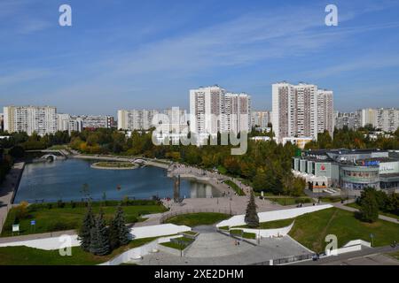 Moskau, Russland - 17. September. 2023. Zelenograd ist ein umweltfreundlicher Stadtteil in Moskau außerhalb der Moskauer Ringstraße Stockfoto