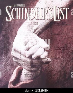 Viersen, Deutschland - 9. Mai. 2024: Original-Filmplakat Schindlers Liste aus dem Jahr 1993 Stockfoto