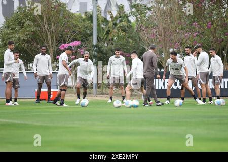 Sao Paulo, Brasilien. Juni 2024. SP - SAO PAULO - 06/25/2024 - KORINTHER, TRAINING - Korinther Spieler während des Trainings im CT Joaquim Grava Training Center. Foto: Reinaldo Campos/AGIF Credit: AGIF/Alamy Live News Stockfoto