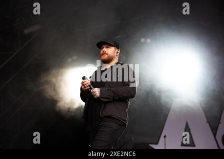 Asking alexandria tritt live auf dem Slam Dunk Festival uk am 26. Mai 2024 auf. Stockfoto