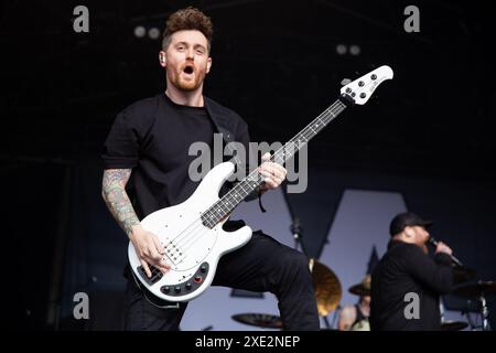 Asking alexandria tritt live auf dem Slam Dunk Festival uk am 26. Mai 2024 auf. Stockfoto