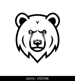 Bärensymbol oder modernes Liniensymbol. Vektorgrafik und Ikonendesign mit auffälligen Konturen. Schwarz-weiß Pixel Perfect minimalistisches Symbol isoliert weiß b Stock Vektor