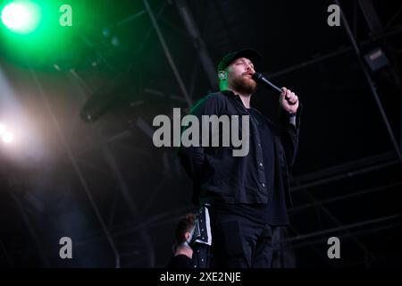 Asking alexandria tritt live auf dem Slam Dunk Festival uk am 26. Mai 2024 auf. Stockfoto