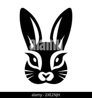 Häschen-Symbol oder modernes Liniensymbol. Vektorgrafik und Ikonendesign mit auffälligen Konturen. Schwarz-weiß Pixel Perfect minimalistisches Symbol isoliert weiß Stock Vektor