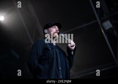 Asking alexandria tritt live auf dem Slam Dunk Festival uk am 26. Mai 2024 auf. Stockfoto