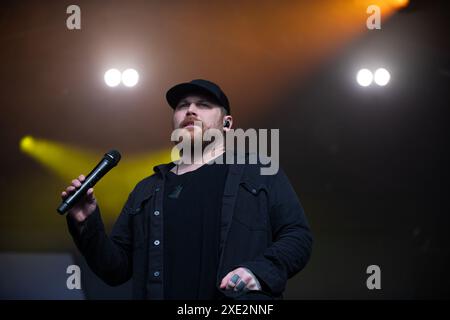 Asking alexandria tritt live auf dem Slam Dunk Festival uk am 26. Mai 2024 auf. Stockfoto