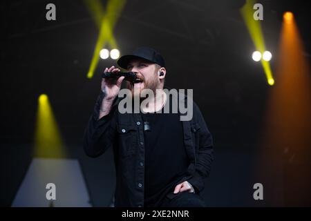 Asking alexandria tritt live auf dem Slam Dunk Festival uk am 26. Mai 2024 auf. Stockfoto