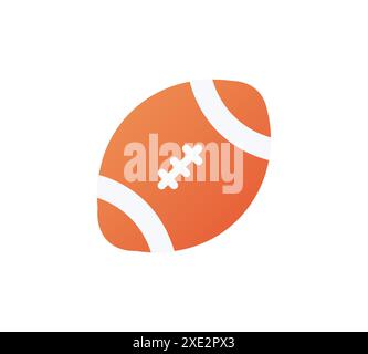 Rugby-Ball-Symbol. Sportkonzept. Stock Vektor