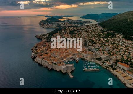Luftaufnahme der Stadt Dubrovnik in Kroatien Stockfoto