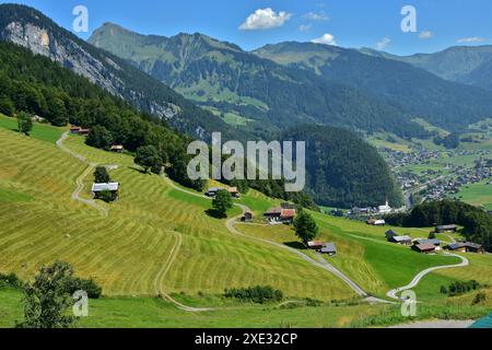 Blick auf Au im Bregenzerwald; Vorarlberg; Österreich Stockfoto