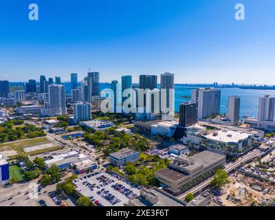 Edgewater Miami, Florida, USA. Luftdrohnenfoto um 2024 Stockfoto