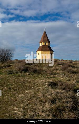 Kalvarienberg in Nitra, Slowakei. Kapelle auf dem Gipfel des Hügels. Stockfoto