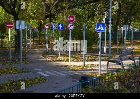 Verkehrstraining in Budapest Stockfoto