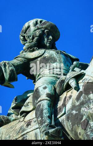 Prinz Eugene Reiterdenkmal in Budapest, Ungarn Stockfoto