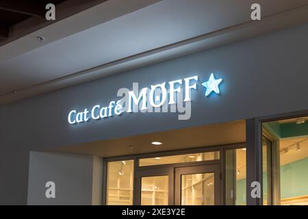 Honolulu, HI, USA - 14. Januar 2024: Cat Cafe MOFF am International Market Place in Honolulu, Hawaii, USA. Stockfoto