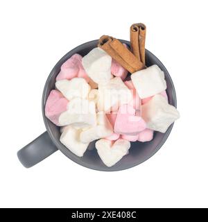 Die süße Herzform des Marshmallow Stockfoto