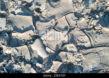 Zerrissene Sandschlammstruktur Stockfoto