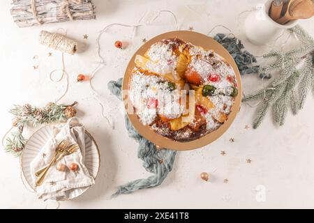 Bolo do Rei oder King's Kuchen Stockfoto