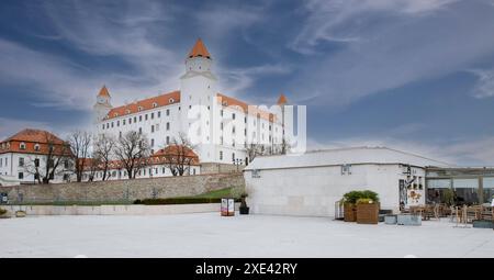 Schloss Bratislava. Bratislavsky hrad. Slowakei. Stockfoto