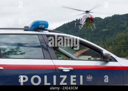 Symbole und Zeichen der Polizei österreichs Stockfoto